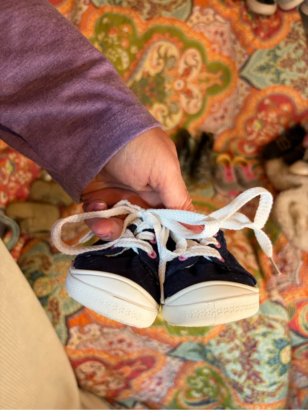 Wonder Nation Navy and White Baby Lace-Up Sneakers and New Balance multi colored